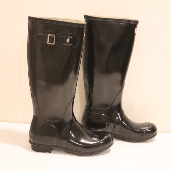 Hunter Original Gloss Tall Rain Boots Size 6M 7F - Picture 4 of 14